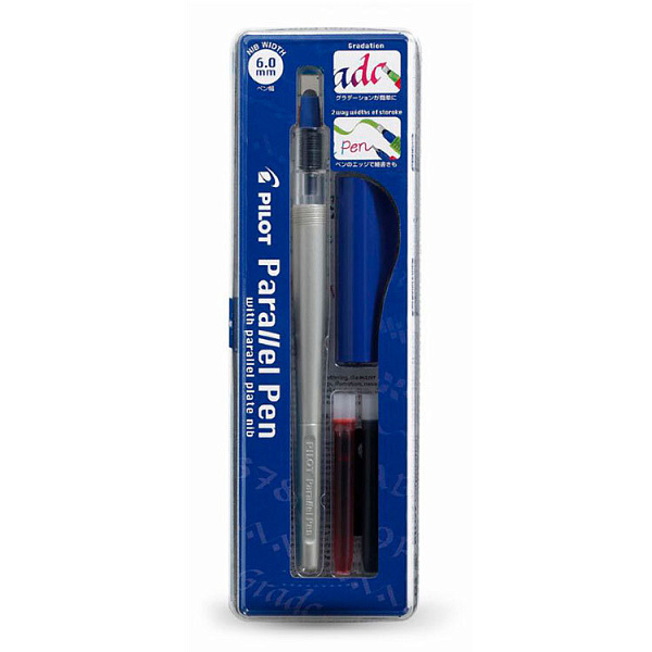 Перьевая ручка для каллиграфии PILOT Parallel Pen 6,0мм, 2 картриджа