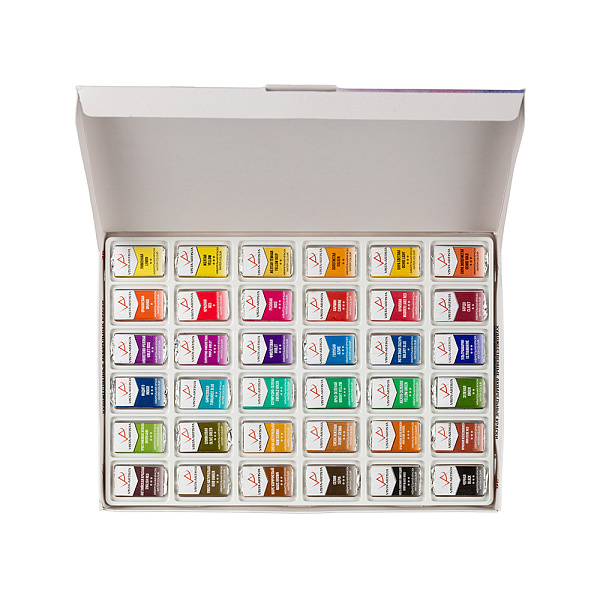 Акварель "VISTA-ARTISTA" 36 цв. в кюветах к/уп  