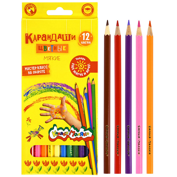 Карандаши 12 цв. "Каляка-Маляка" деревян., шестигран., карт.уп.