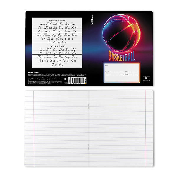 Тетрадь 18 листов в линию ErichKrause Win Zone, (в плёнке по 10 шт.)_MIX-PACK