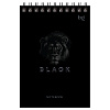 Блокнот А6, 60 листов на гребне, BG "Just black", мягкая обложка мелованный картон, 60 г/кв.м