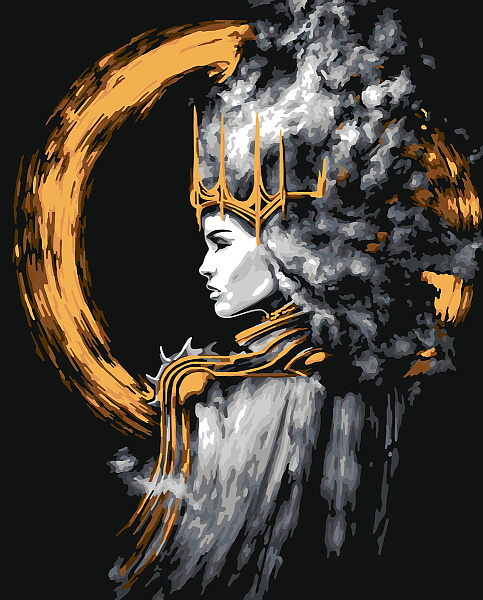 Картина по номерам 50*40 с краской-металлик "Древние чары" "ФРЕЯ"