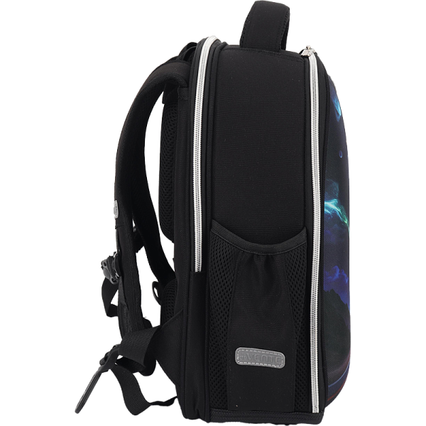 Рюкзак "deVENTE. Junior. Turbo Galaxy" школьный жесткий 35x27x13 см (14 л) вес 800 г, плотный износостойкий полиэстер с водоотталкивающей пропиткой, 2 отделения (одно отделение на молнии с разделителями для учебников и органайзером, другое отделение 