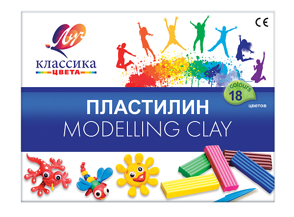 Пластилин 18 цв. Луч "Классика"