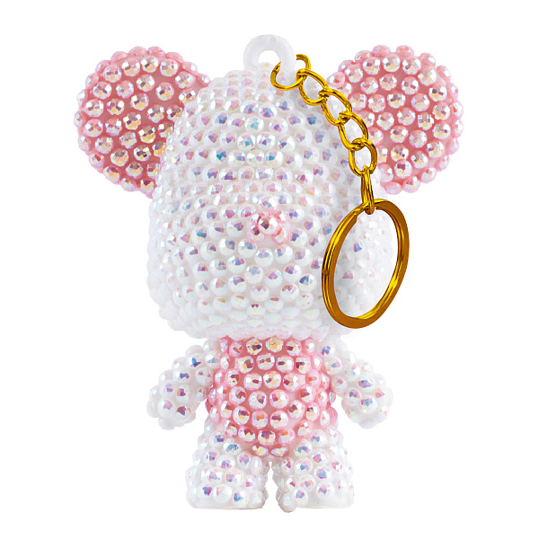 Алмазная мозаика  "ФРЕЯ" брелок "Белый мишка" 5.5 х 6.5 см