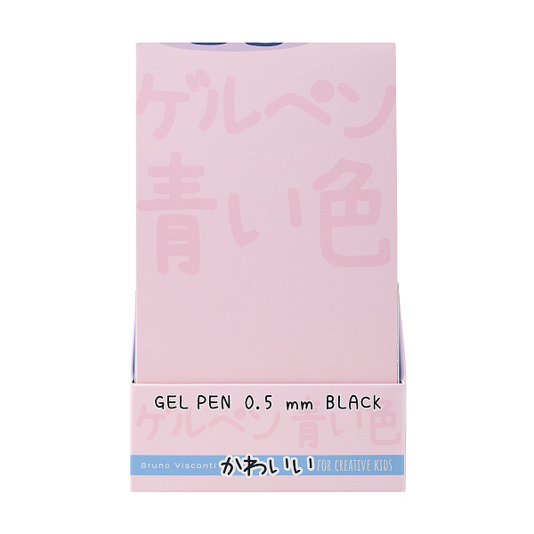 Ручка гелевая 0,5 мм UniWrite.KAWAII ANIMALS, ЧЕРНАЯ