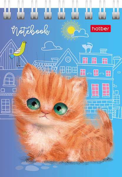 Блокнот А7 40 л. кл. на гребне "Кошарики"