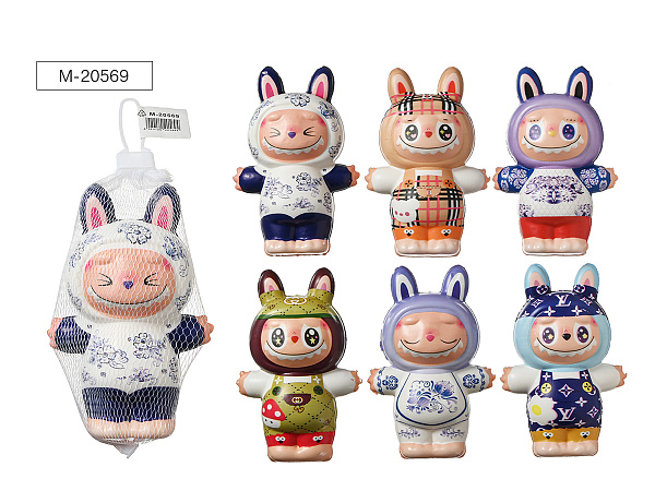 Игрушка-антистресс ЗУБАСТИК 12*8 см, ассорти 6 дизайнов, ПВХ- сетка