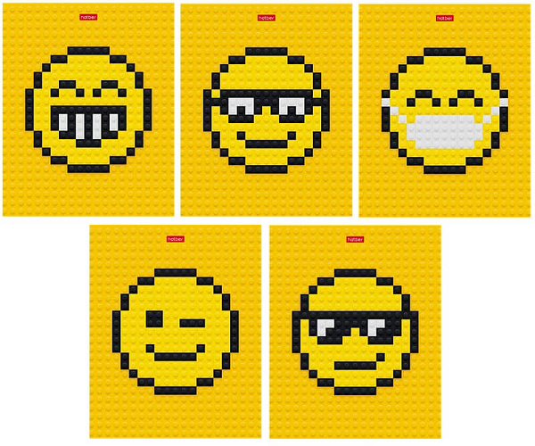 Тетрадь 48 листов в клетку "Лего-SMILE!" 60-65г/кв.м на скобе Обл. мел.картон 5 диз.в блоке скругл.углы