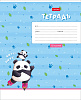 Тетрадь 18 листов в клетку "Забавные панды" 65г/кв.м, скругленные углы, микс 5 видов
