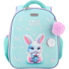 Рюкзак "deVENTE. Junior. Little Rabbit" школьный жесткий 35x27x13 см (14 л) вес 800 г, плотный износостойкий полиэстер с водоотталкивающей пропиткой, 2 просторных отделения на молнии (одно отделение с разделителями для учебников и органайзером, друго
