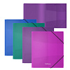 Папка для тетрадей на резинках пластиковая  ErichKrause® Diagonal Vivid, A5+, ассорти (в пакете по 4 шт.)