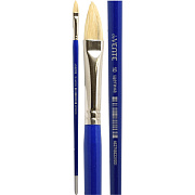 Кисть художественная "deVENTE. Art" щетина № 10 овальная, удлиненная деревянная ручка с многослойным лакокрасочным покрытием, никелированная обойма, индивидуальная маркировка