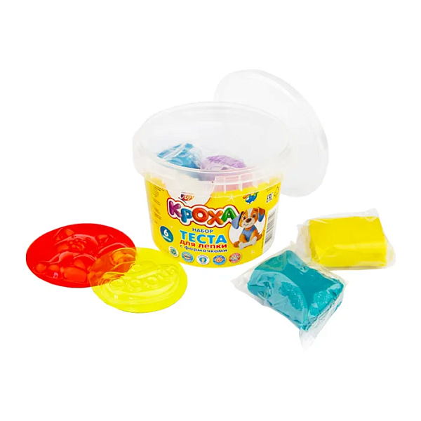 Набор теста для лепки Луч 6 цветов с формочками