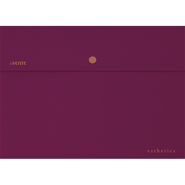Папка-конверт на кн. А4 "deVENTE. Esthetics" 350 мкм, фактура "soft-touch" непрозрачная бургунди A4 (320x235 мм) индивидуальная упаковка, 