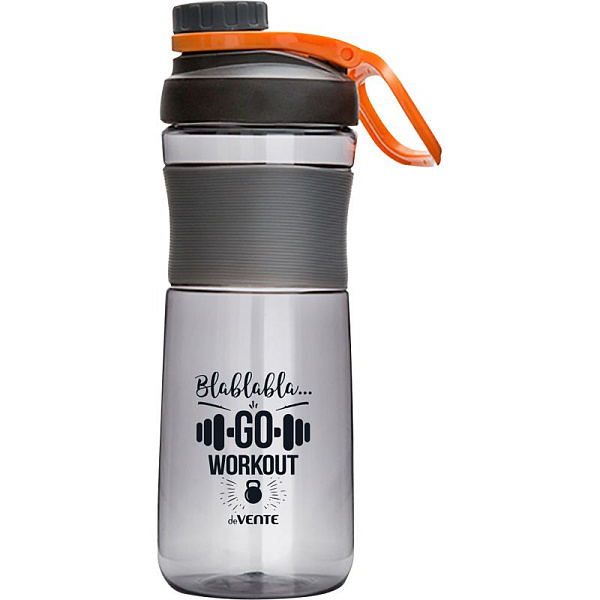 Бутылочка "deVENTE. Sport" 520 мл, 20,2x8,0x8,0 см, пластиковая, серая, с петлей