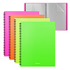 Папка файловая пластиковая на спирали ErichKrause® Matt Neon, с 40 прозрачными карманами, A4, ассорти (в пакете по 4 шт.)