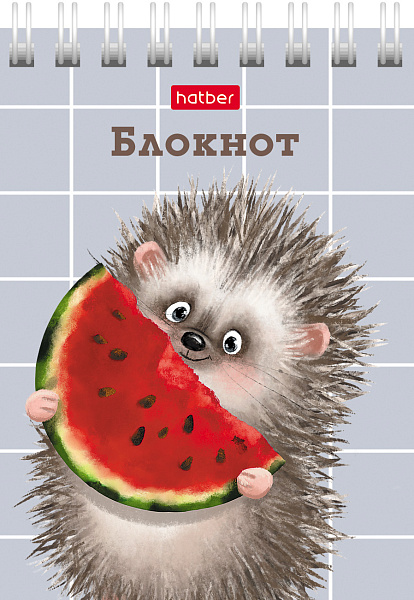 Блокнот А7 40 л. кл. на гребне "Хорошо быть ёжиком"  65г/кв.м Обл. мел.картон