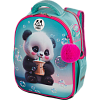 Рюкзак школьный "deVENTE. Junior. Yummy Panda" жесткий 35x27x13 см (14 л) вес 800 г, 1 отд. на молнии с разделителями для учебников, с органайзером, 1 отделение для формата A4, 2 боковых кармана сеточкой на резинке, эргономичная формоустойчивая спинк