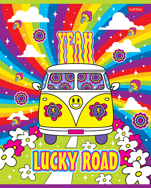 Тетрадь 48 л. кл. "Яркий вайб" 65г/кв.м 5 диз.в блоке скругл.углы 