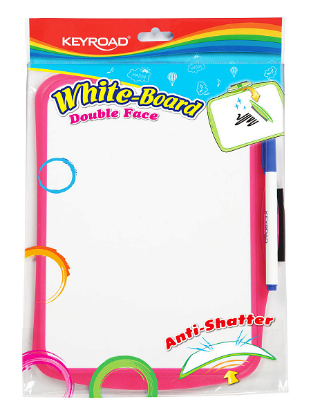 Набор KEYROAD: белая маркерная доска 29X20.5X0.4см, маркер, губка, ассорти, европодвес