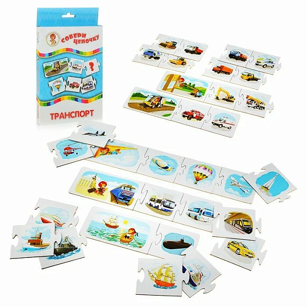 Развивающая игра АССОЦИАЦИИ-ЦЕПОЧКОЙ. Транспорт