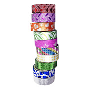 Клейкая лента декоративная "deVENTE" блестящая с рисунком, полиэтиленовая основа 13 мкм, 15 ммx3 м, картонная втулка, в пластиковом блистере, цвет ассорти, микс дизайнов