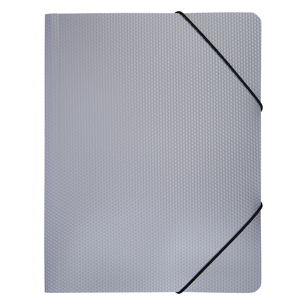 Папка на резинке А4 "Expert Complete" PRISMA 600 мкм 35 мм эффект 3D серебряный EC210400029