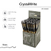 Ручка шариковая 0,38 мм "CrystalWrite" ЧЕРНАЯ