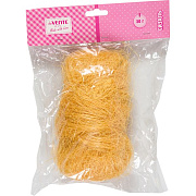 Волокно сизалевое натуральное "deVENTE" 50 г, бежевое, в пластиковом пакете с блистерным подвесом