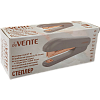 Степлер на 12 л. №10 "deVENTE. Esthetics" (глубина скрепления 50 мм) лавандово-пепельный, пластиковый, c покрытием Velvet Touch, со встроенным антистеплером, в картонной коробке, металлические детали цвета розового золота