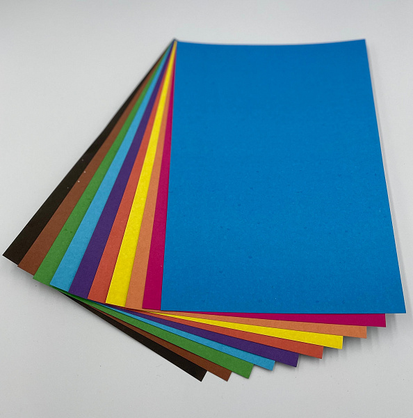 Картон цветной Немелованный А4, 40 листов, 10 цветов, односторонний, 190г/м, в т/у пленке