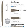 Ручка "SAN REMO" в метал. футляре 1.0 ММ, СИНЯЯ (корпус шампань, футляр черный)