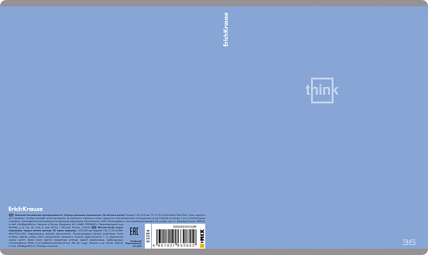 Тетрадь 36 л. кл. "Think" ErichKrause MIX-PACK