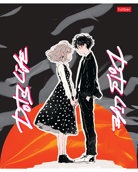 Тетрадь 48 л. кл. "Dots Life" 60-65г/кв.м на скобе выб лак 5 диз.в блоке скругл.углы