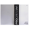 Тетрадь А4 48 л. кл. Пластиковая обложка PROGRESSIVE (Серая) 65г/кв.м 