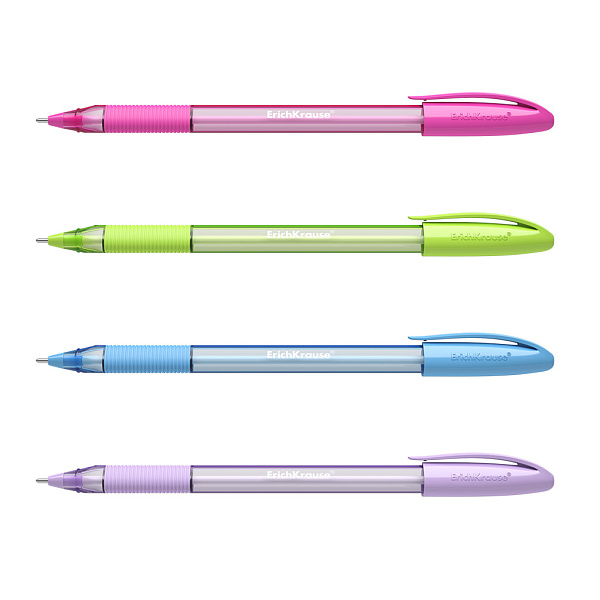 Ручка шариковая ErichKrause® U-109 Spring Stick&Grip 1.0, Ultra Glide Technology, цвет чернил синий (в коробке по 50 шт.)