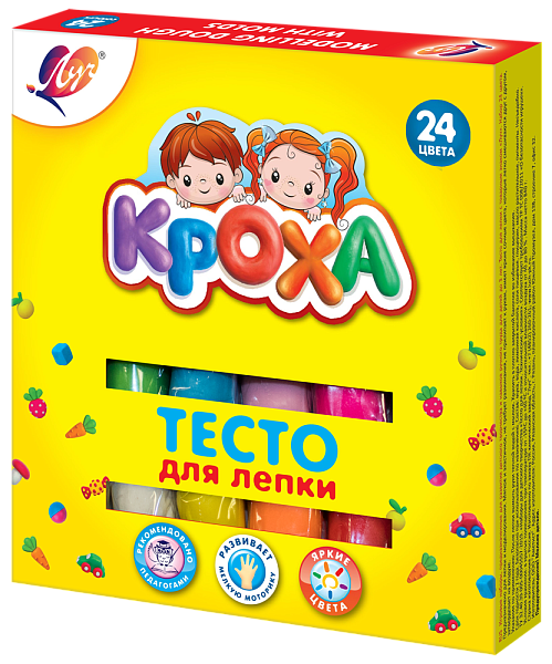 Тесто для лепки 24 цвета Луч