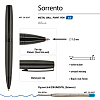 Ручка "SORRENTO" в подарочном футляре, 1.0 ММ, СИНЯЯ (корпус черный, футляр черный)