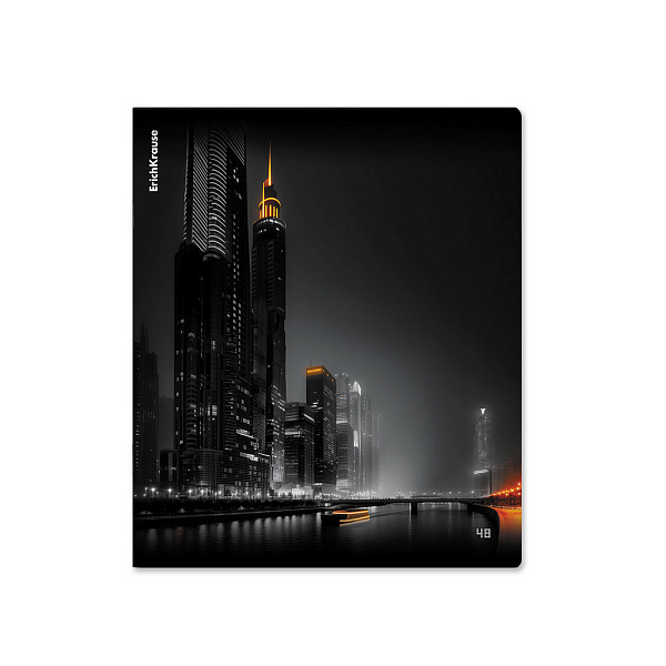 Тетрадь 48 листов в клетку "Urban Lights", глянцевая ламинация ErichKrause   _MIX-PACK