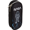 Пенал "deVENTE. NASA" 21x8x5 см, овальный для 50 предметов, с внутренним органайзером-створкой, плотный износостойкий полиэстер с водоотталкивающей пропиткой, на молнии