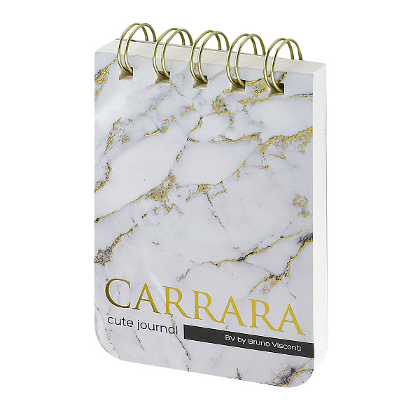Блокнот А7 100 л. лин. на гребне «CUTE JOURNAL» BV, "CARRARA" 