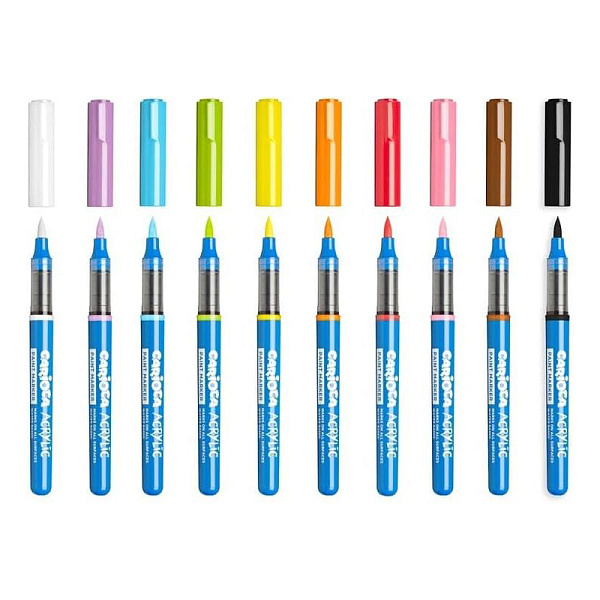 Набор маркеров Carioca Paint Marker  10 цв.  10 шт.  кисть  акрил