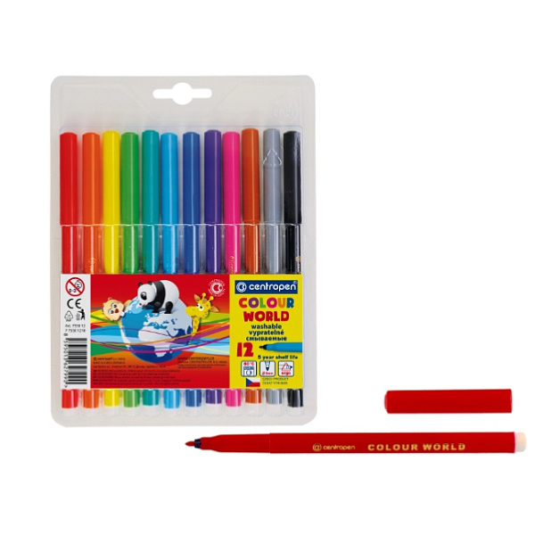 Фломастеры 12 цв. "Colour world" европодвес