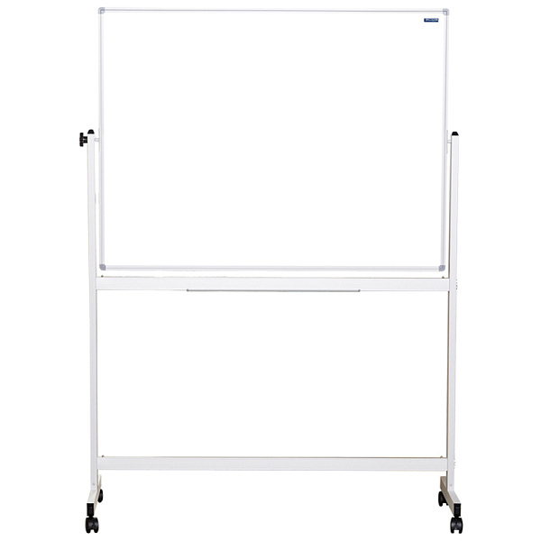 Доска-флипчарт магнитно-маркерная двухсторонняя поворотная 360° "deVENTE. Highline" 1200x900 мм (общая высота 193 см), мобильная, МДФ основа, с алюминиевой полкой