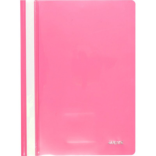 Скоросшиватель А4 "deVENTE. Pastel" с прозрачным верхним листом, 120/180 мкм, пастельная розовая, индивидуальная маркировка