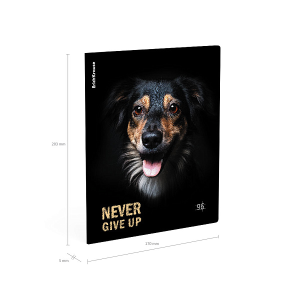 Тетрадь 96 листов в клетку "Собаки", матовая ламинация ErichKrause _MIX-PACK