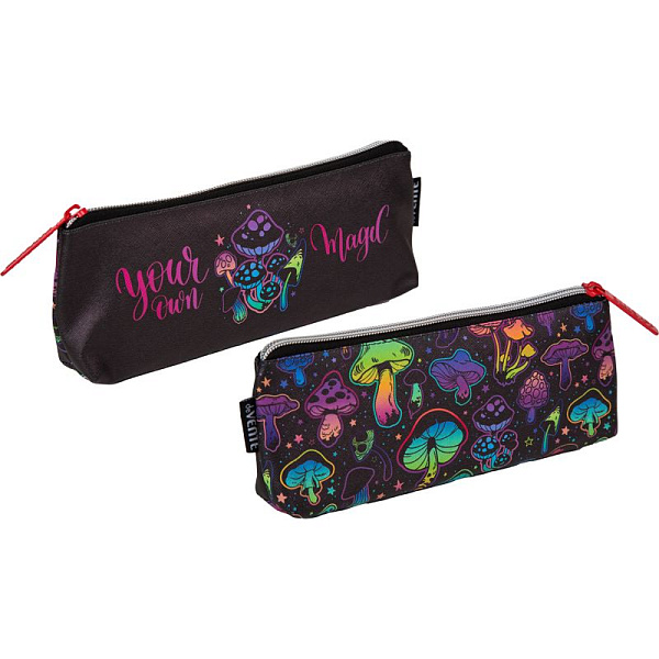 Пенал "deVENTE. Magic Mushroom" 21x8x3,5 см, треугольный для 45 пр. на молнии, искусственная кожа до -40C с антивандальной фактурой, с подкладом