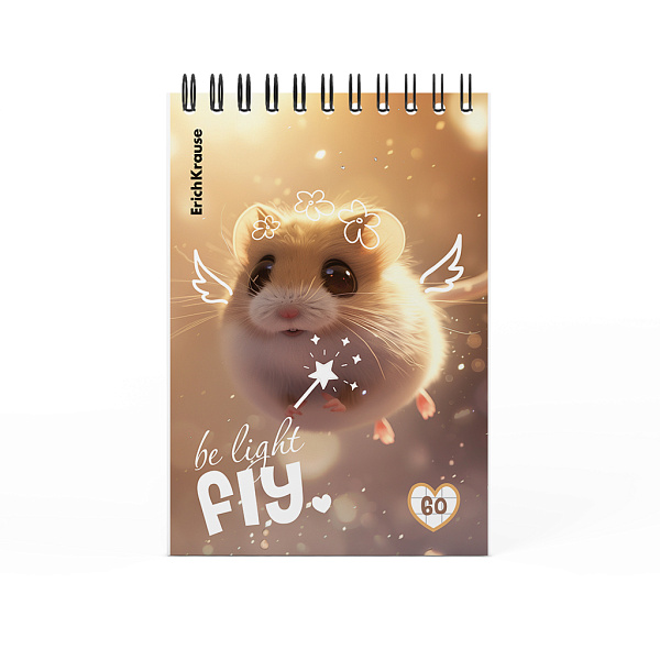 Блокнот А6 60 л. кл. на спирали ErichKrause Fluffy, MIX-PACK