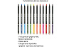 Карандаши 12 цв. ACMELIAE Blackwood Artmate в металлическом футляре,
